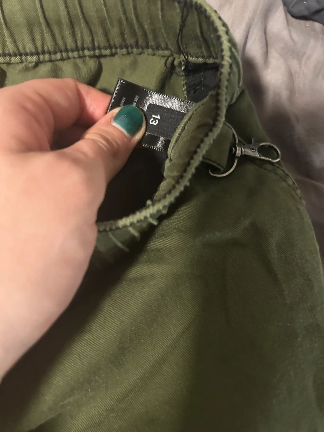 Olive Green Zip-Off Cargo Pants - photo 2