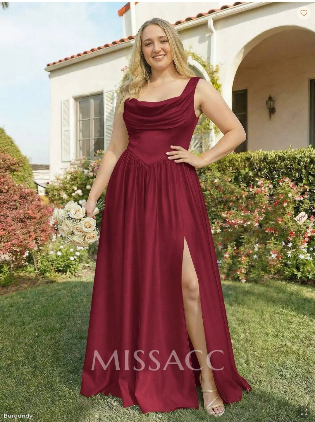 MISSACC Burgundy Evening Gown