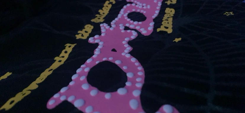 Sp5der Pink Hoodie Black - photo 2