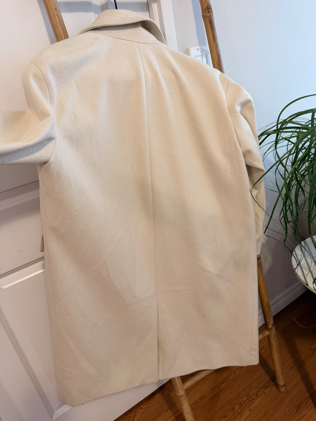 SPAO Cream Herringbone Coat - photo 4