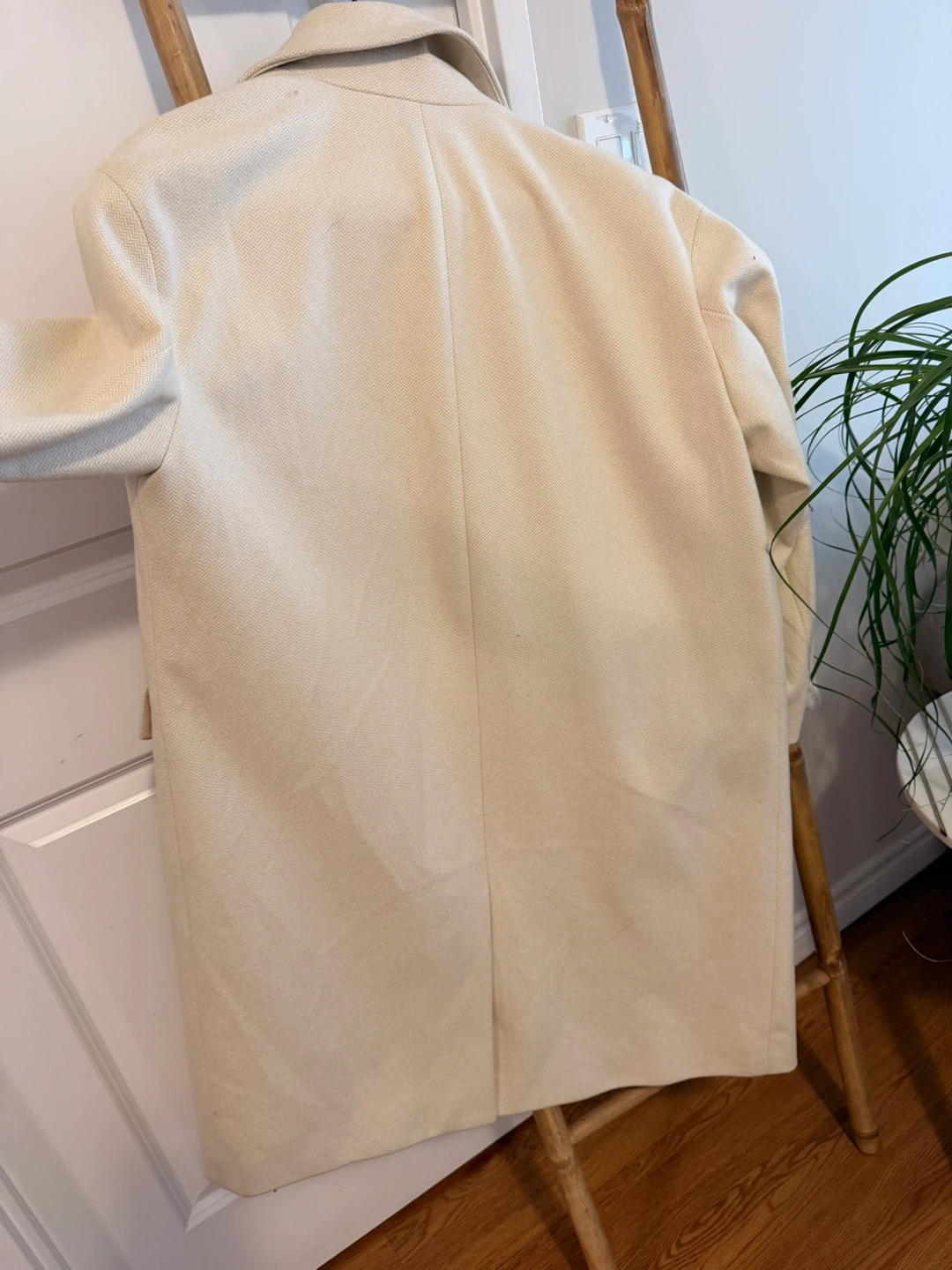 SPAO Cream Herringbone Coat - photo 5