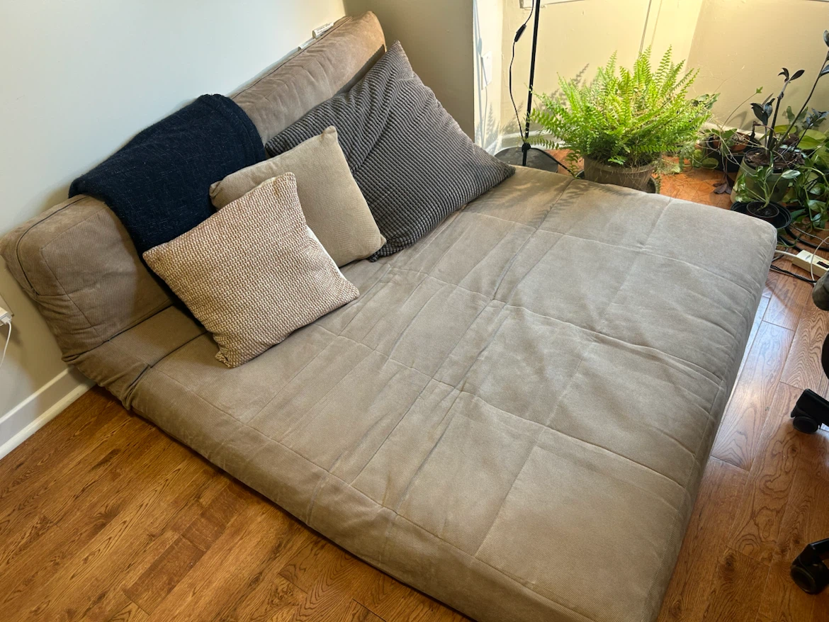 Tan Corduroy Futon