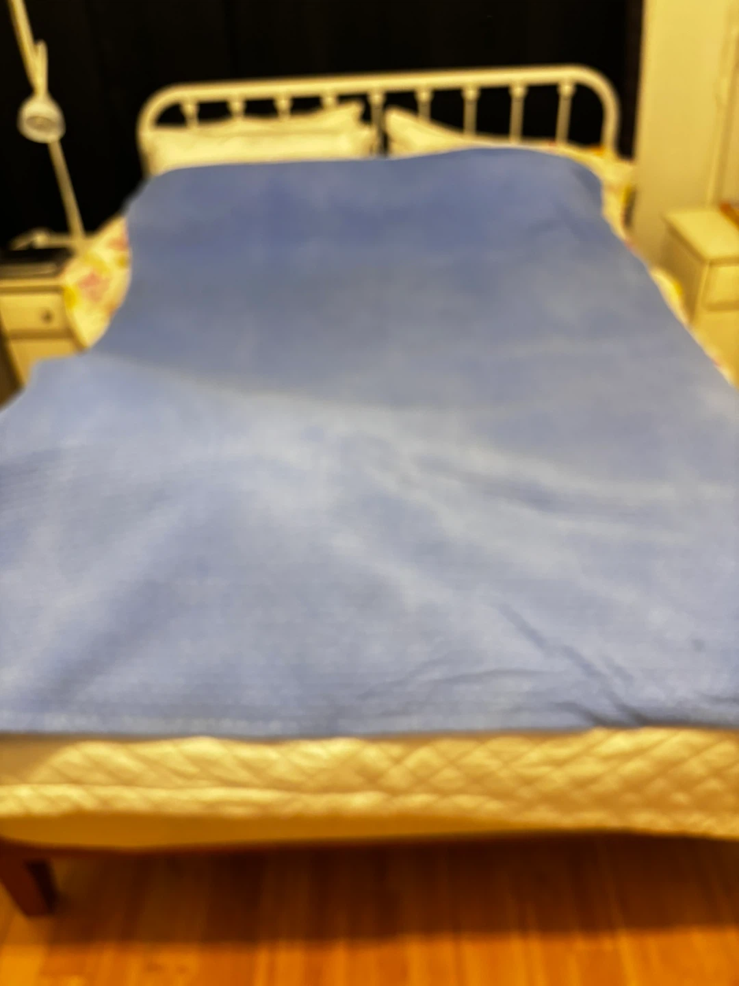 Blue Quilted Bed Cover