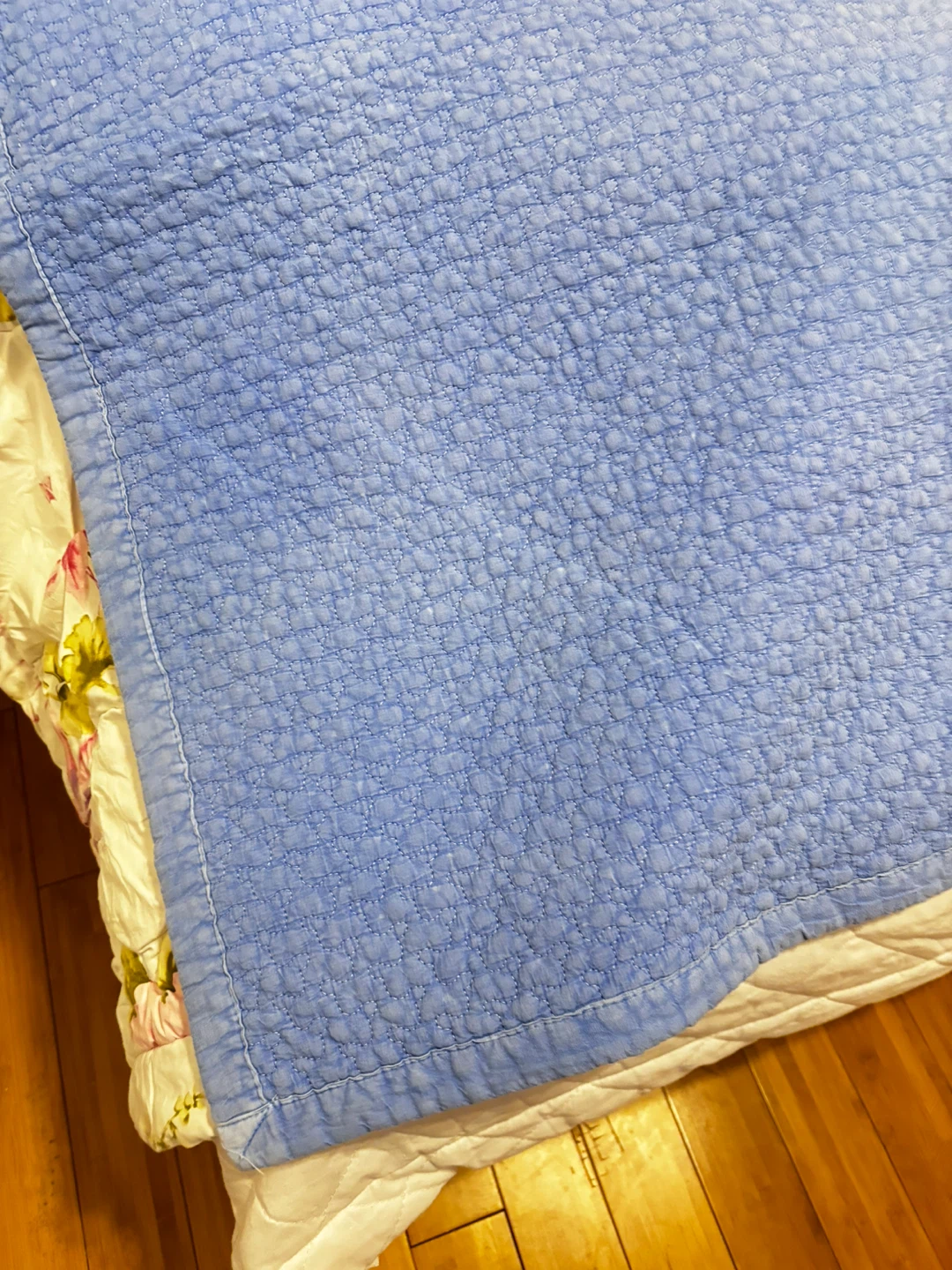 Blue Quilted Bed Cover - photo 4