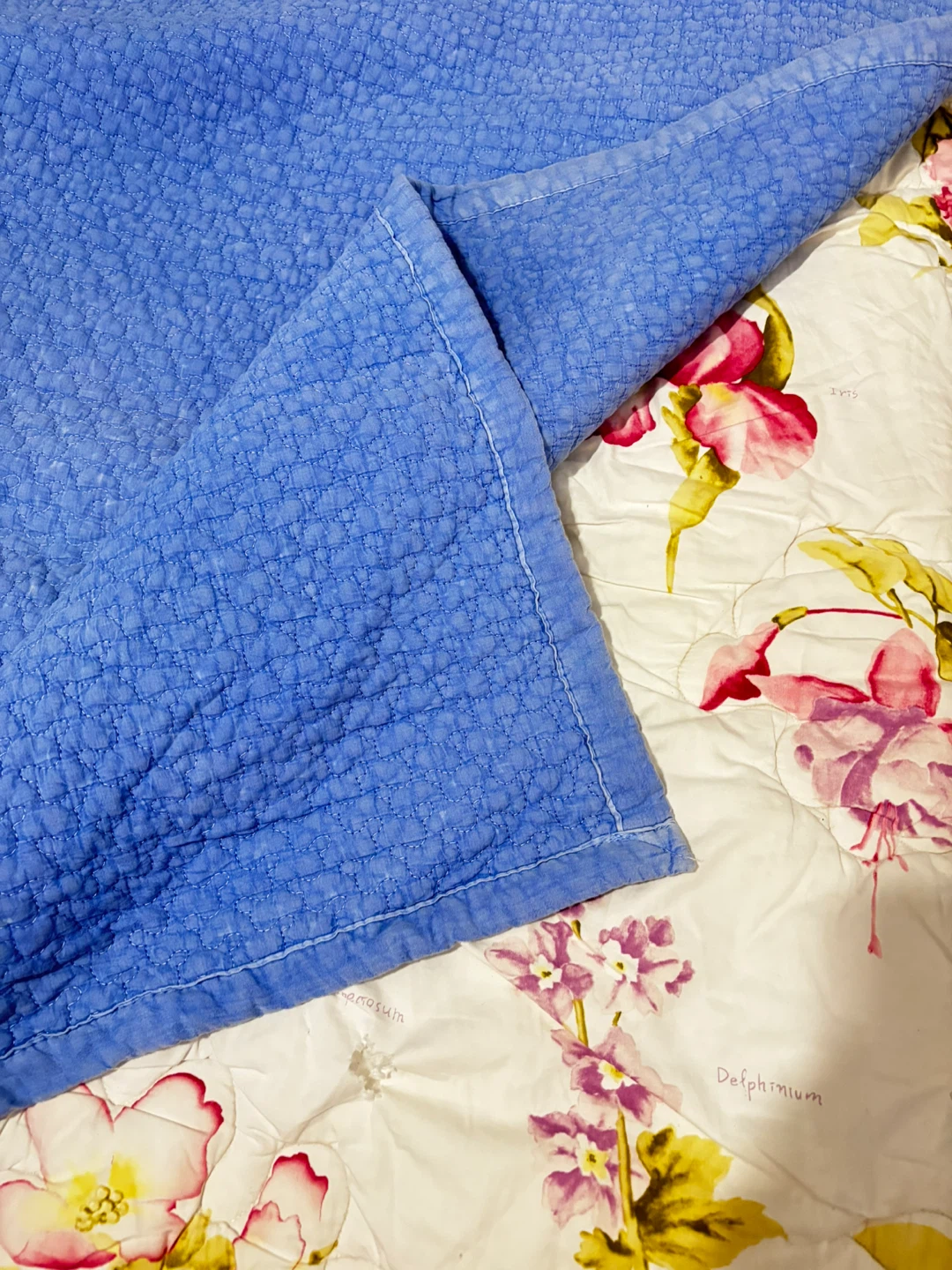 Blue Quilted Bed Cover - photo 5
