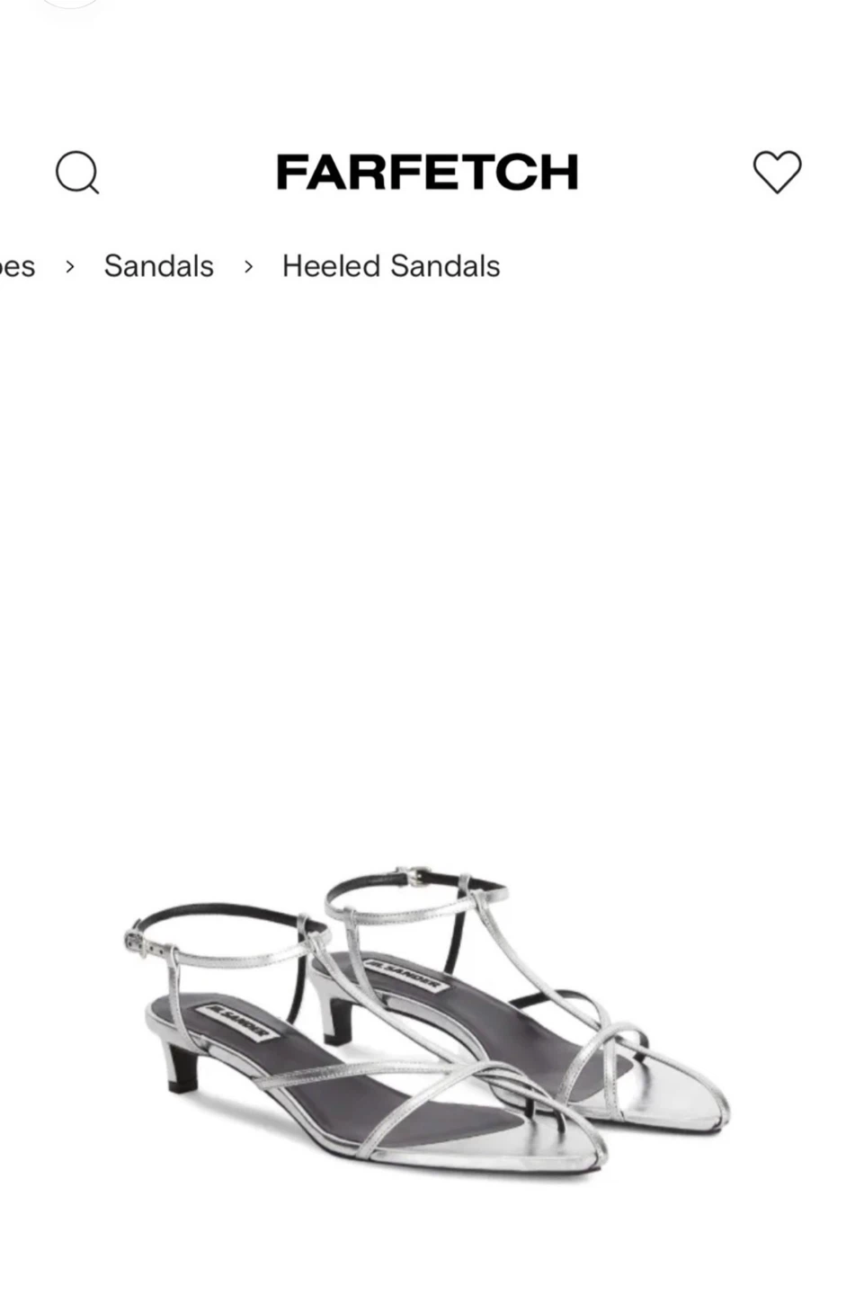 Jil Sander Silver Heeled Sandals - photo 2