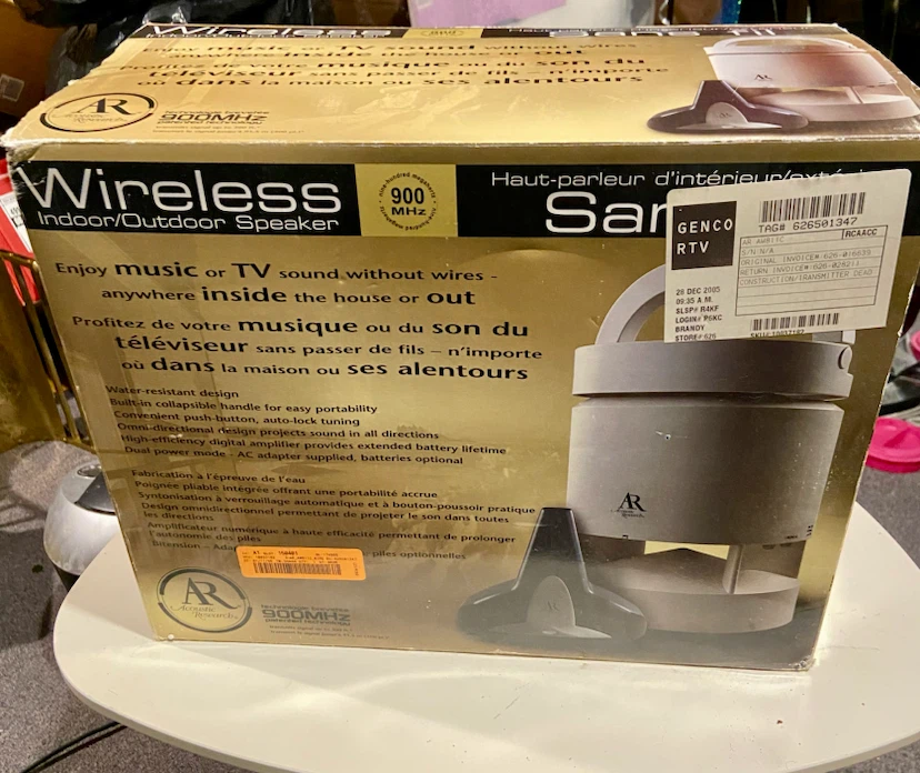 Acoustic Research 900MHz Wireless Indoor/Outdoor Speaker