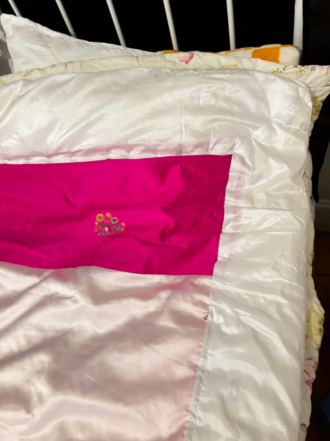 Pink and White Decorative Bed Cover - photo 3