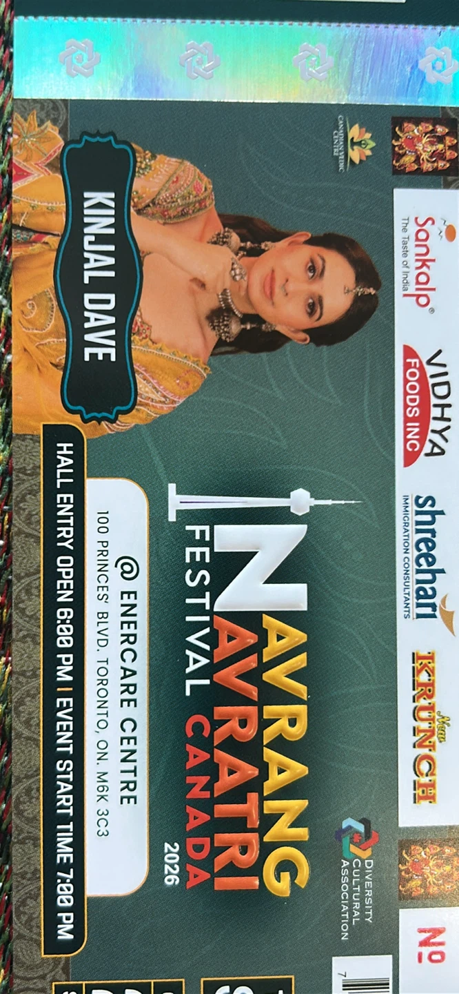 Kinjal dave - 2 passes - Navrang Navratri Festival