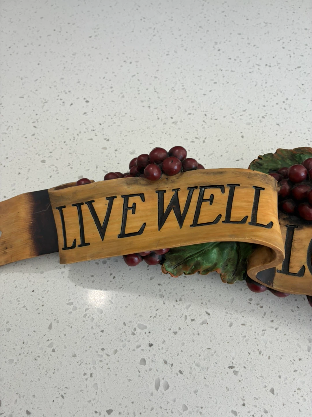 Live Well Love Much Laugh Often Grape Wall Decor - photo 2