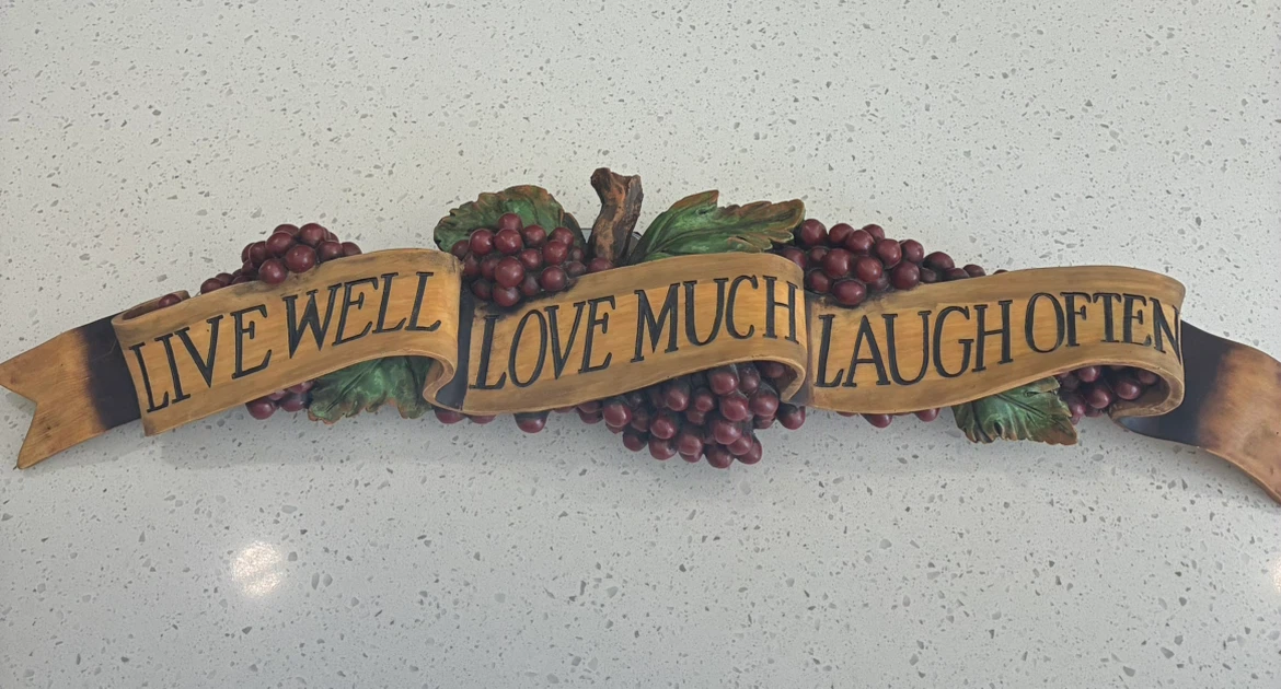 Live Well Love Much Laugh Often Grape Wall Decor - photo 4