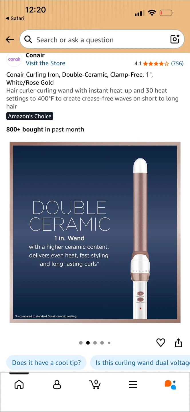 Conair Double-Ceramic 1-inch Curling Iron - photo 4