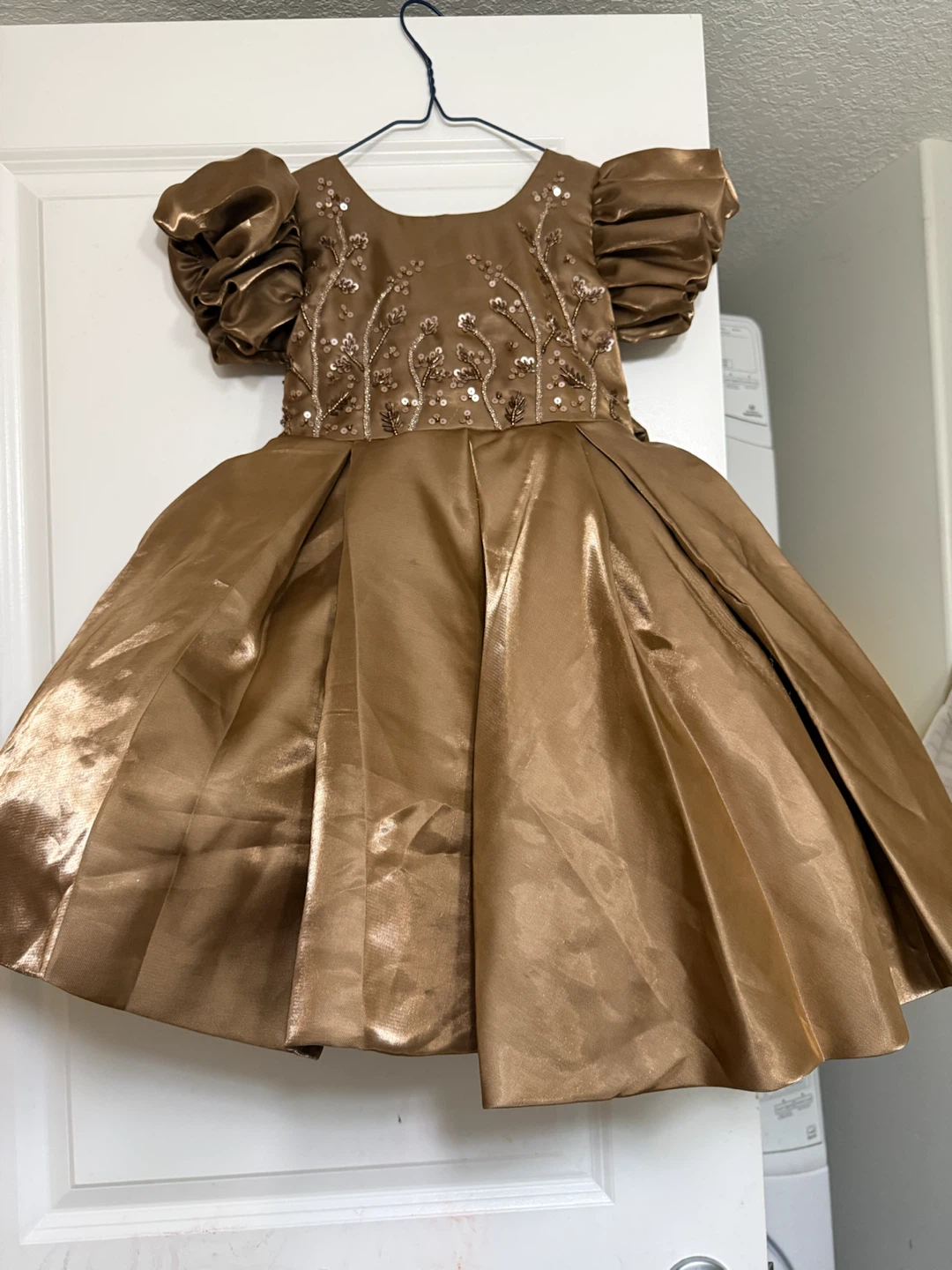Gold Girls Party Dress