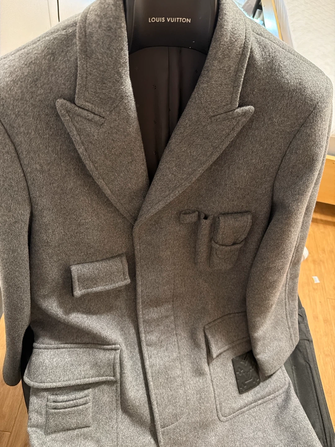 Louis Vuitton Grey Wool Coat