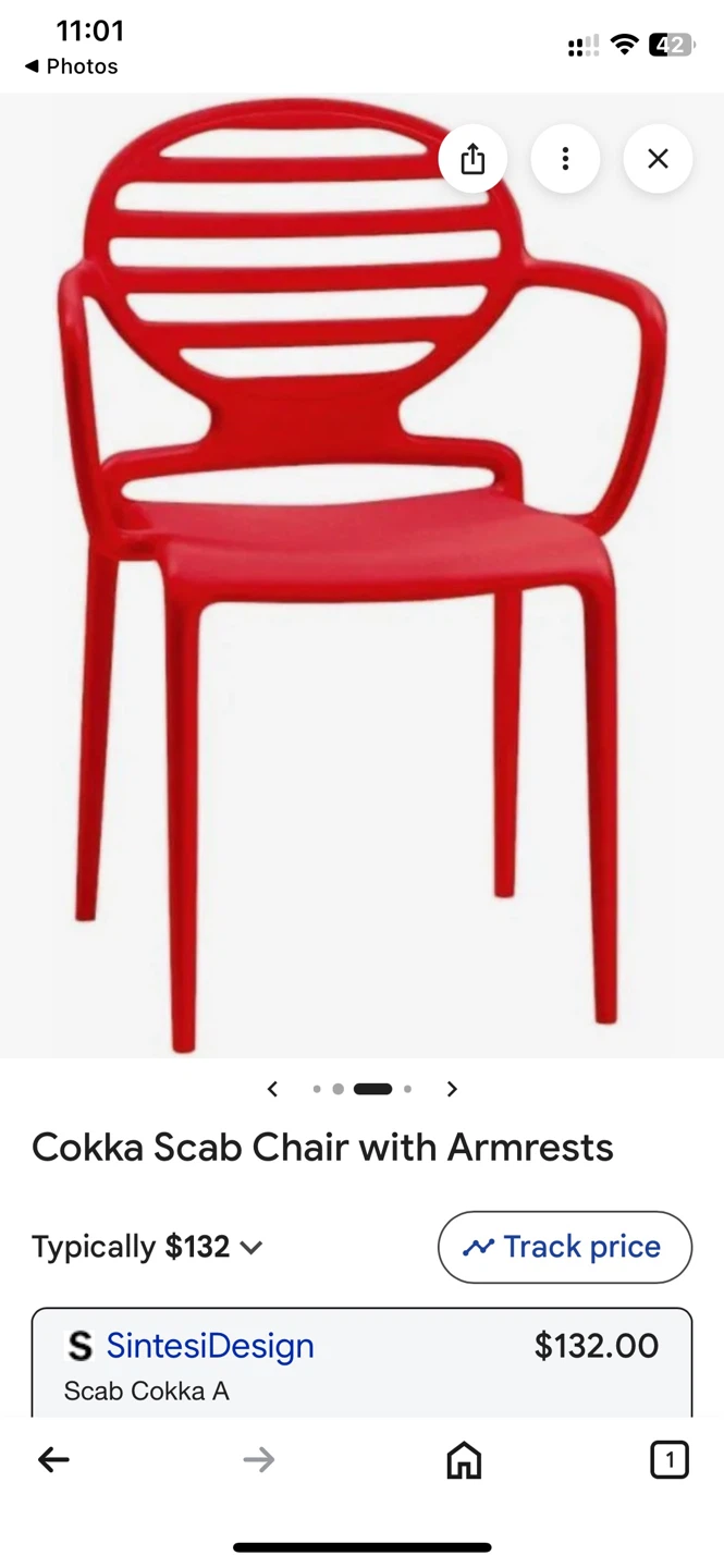Scab Cokka Red bistro patio set + two chairs - photo 3