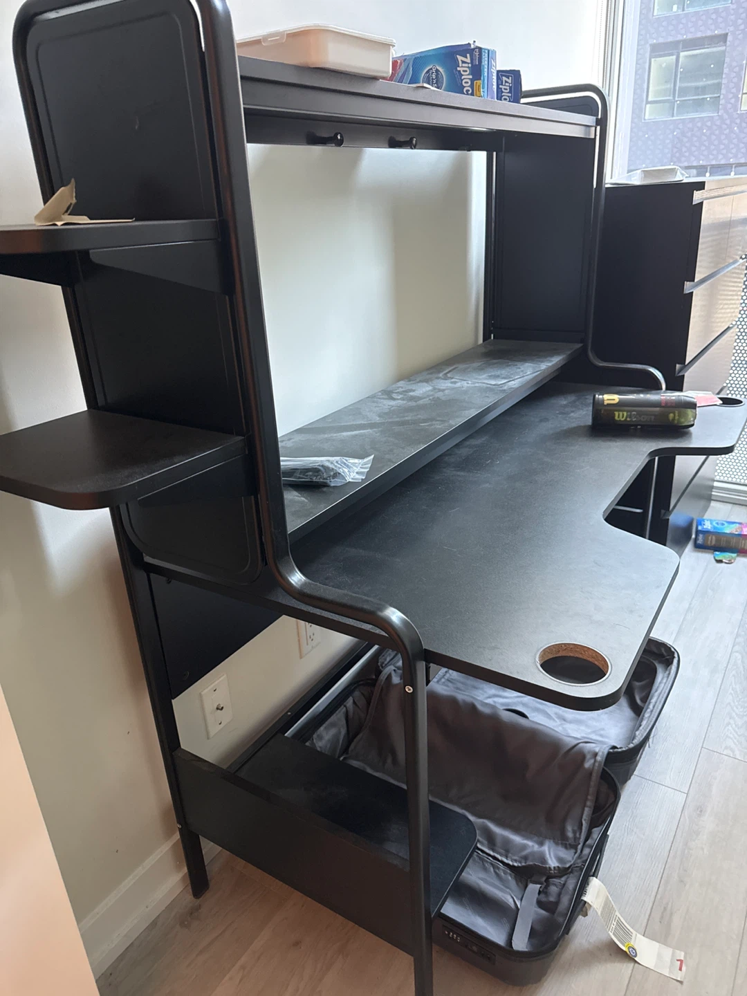 Large black gaming desk - photo 2