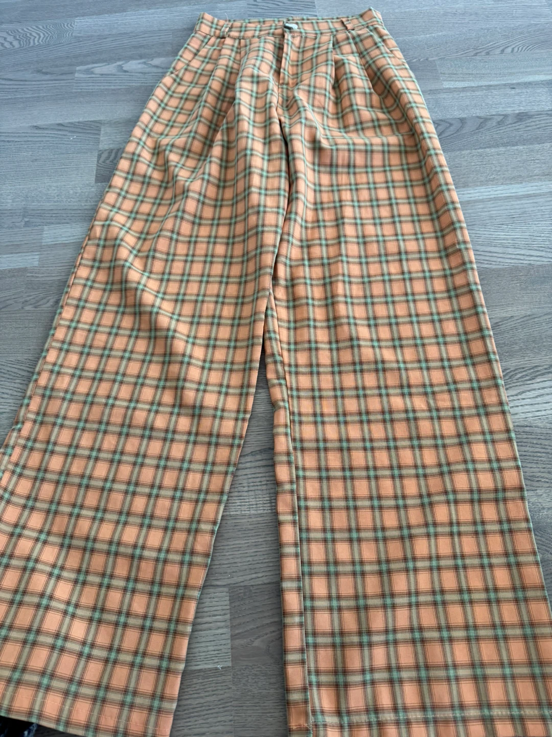 Thailand Designer’s Plaid Wide Leg Trousers