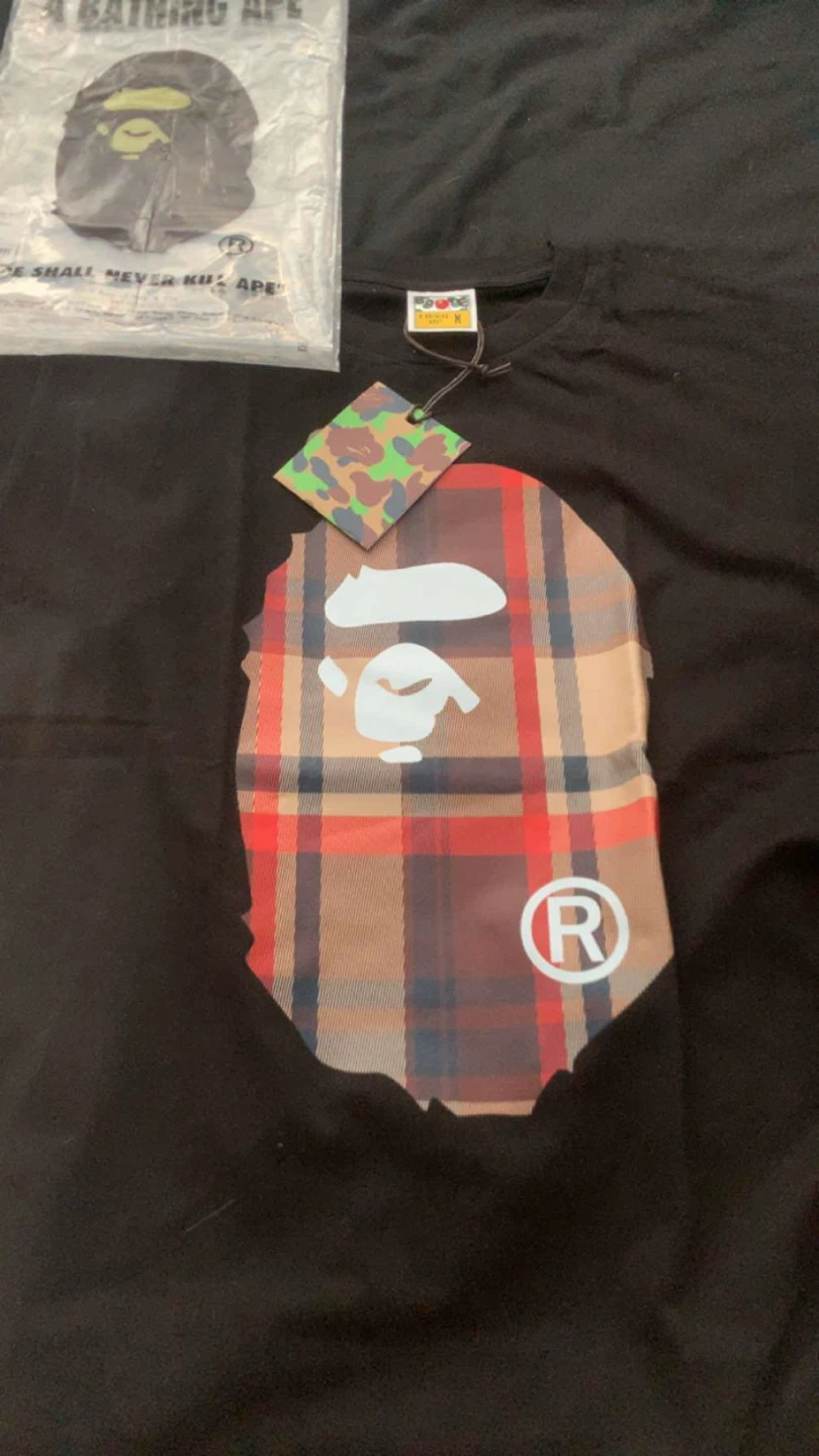 A Bathing Ape APE Head T-Shirt Two different colours