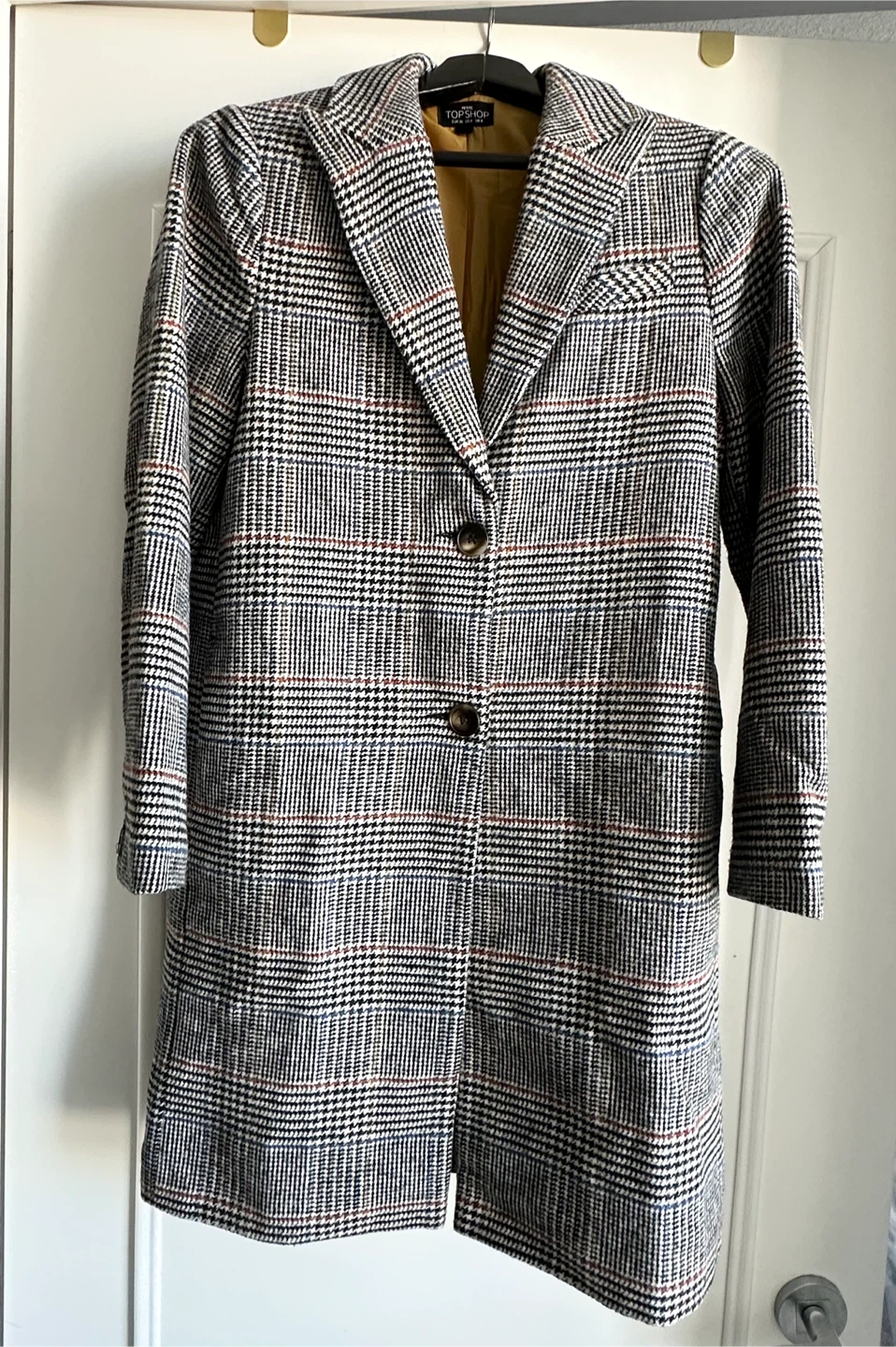 Topshop Petite Plaid Coat