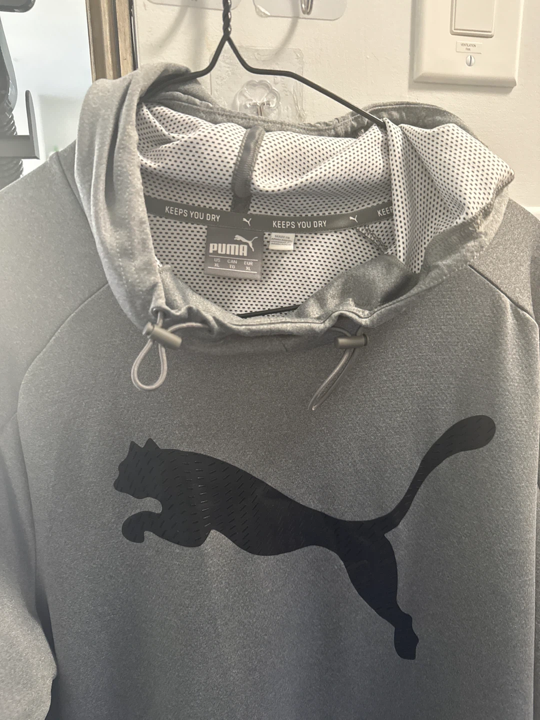 Puma Men's Athletic Hoodie - Grey, Size XL - photo 2