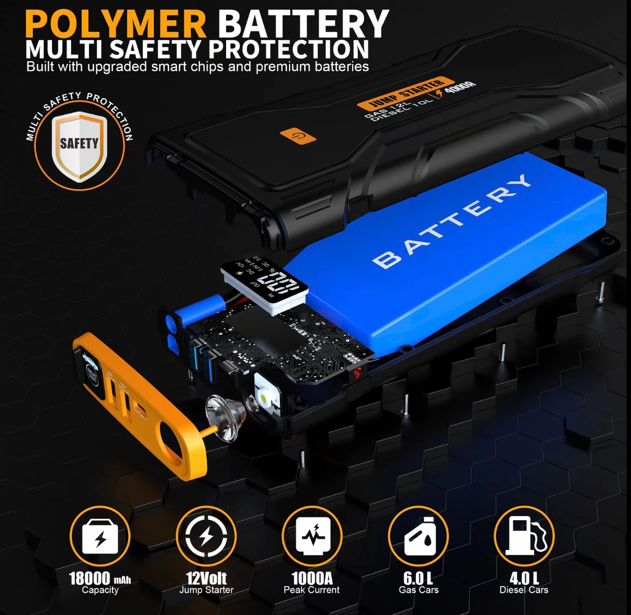2000A Portable Car Jump Starter - photo 5