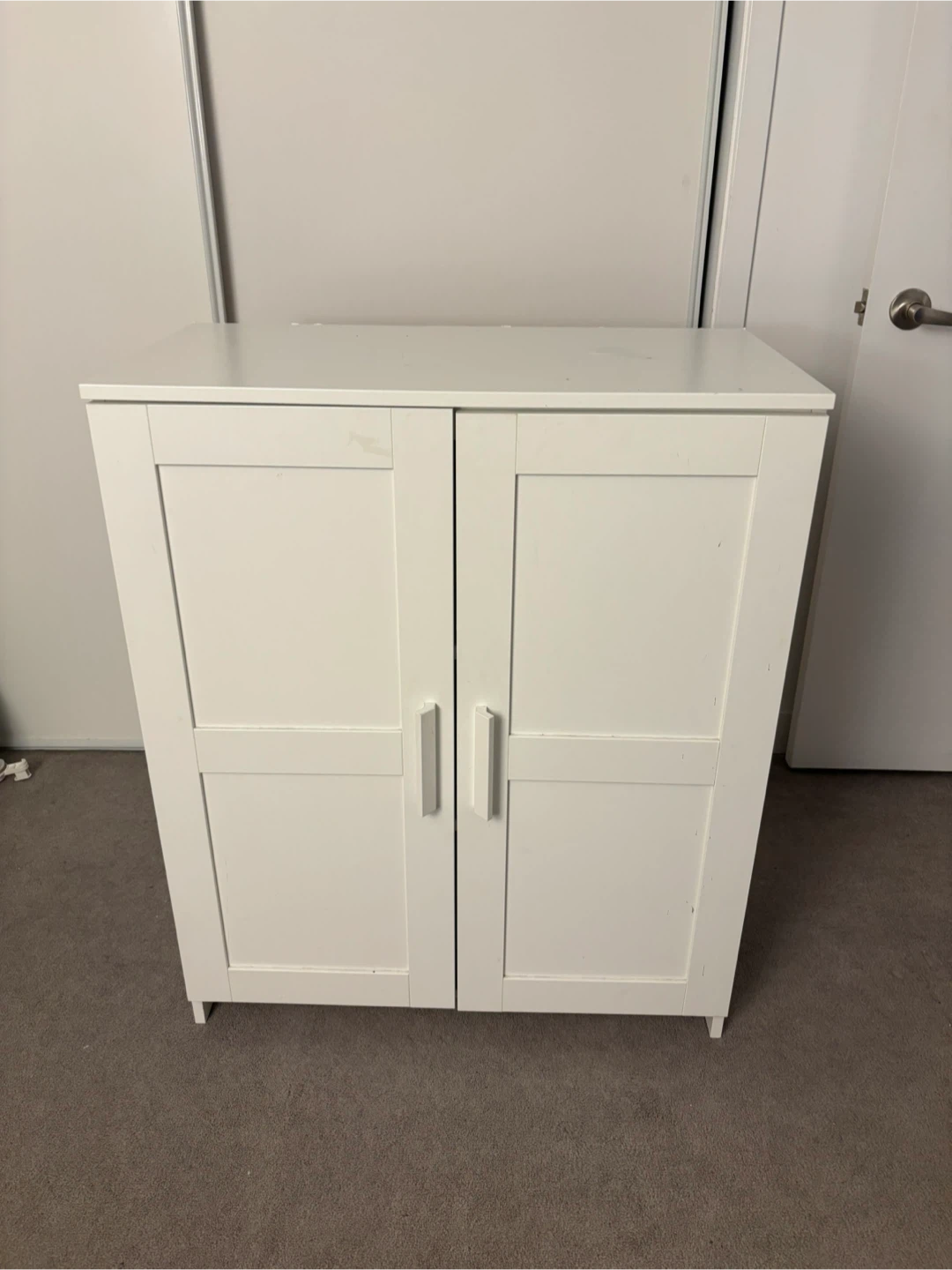 White storage cabinet and kitchen trolley set - photo 3