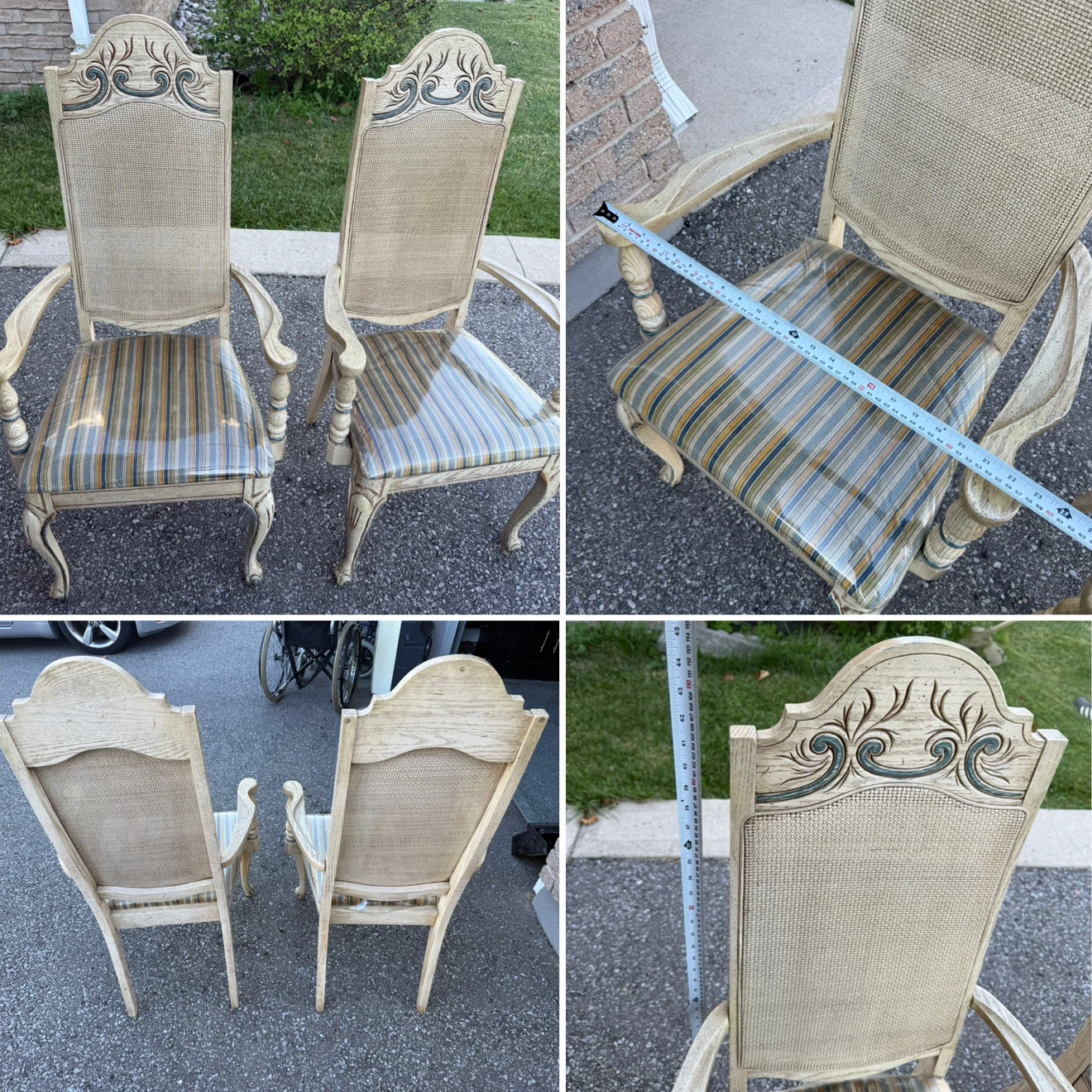 Vintage French Provincial 7-Piece Dining Set - Table, 6 Chairs - photo 3