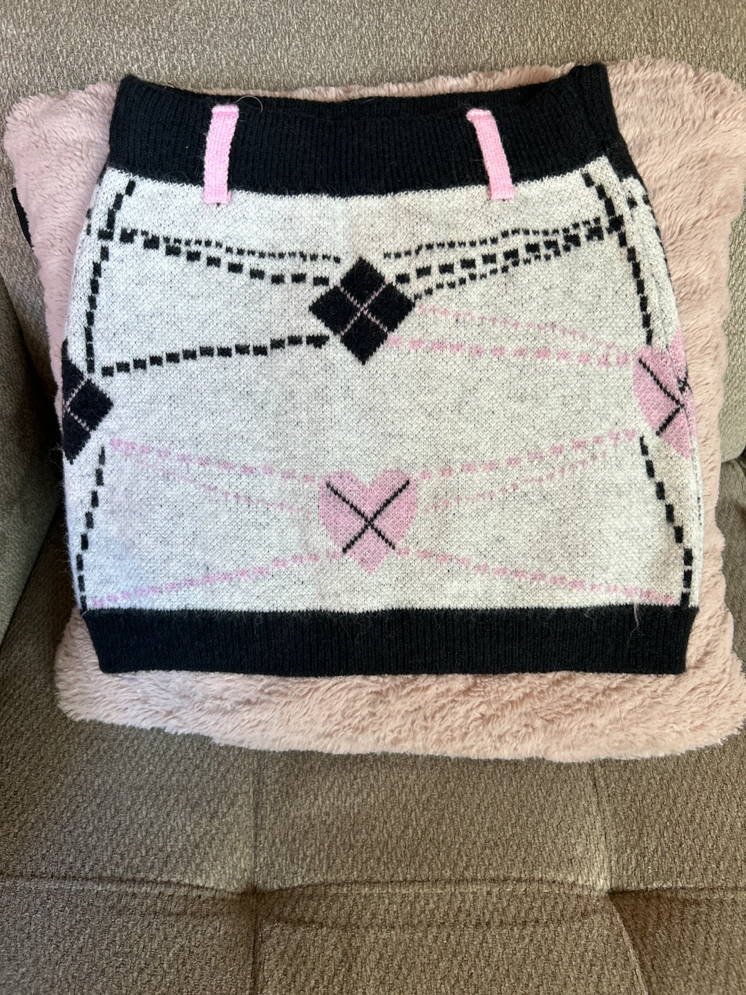 Heart Pattern Knit Two-Piece Set - photo 2