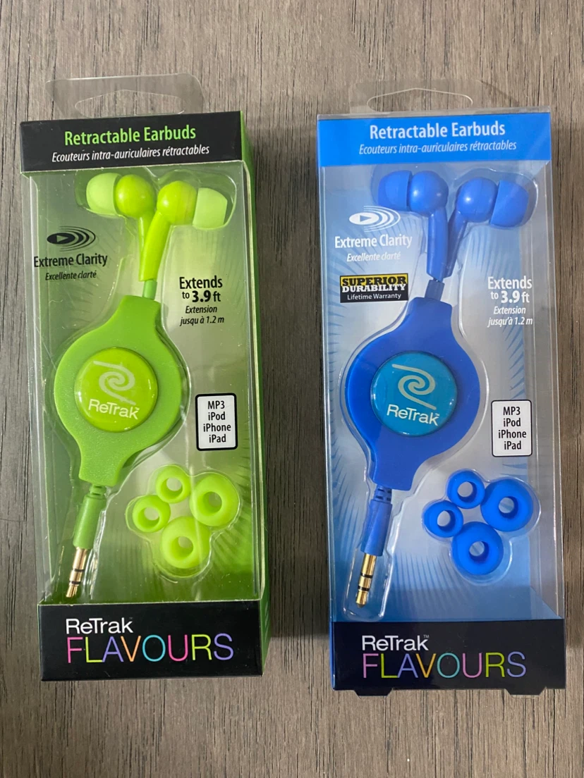 ReTrak Flavours Retractable Earbuds