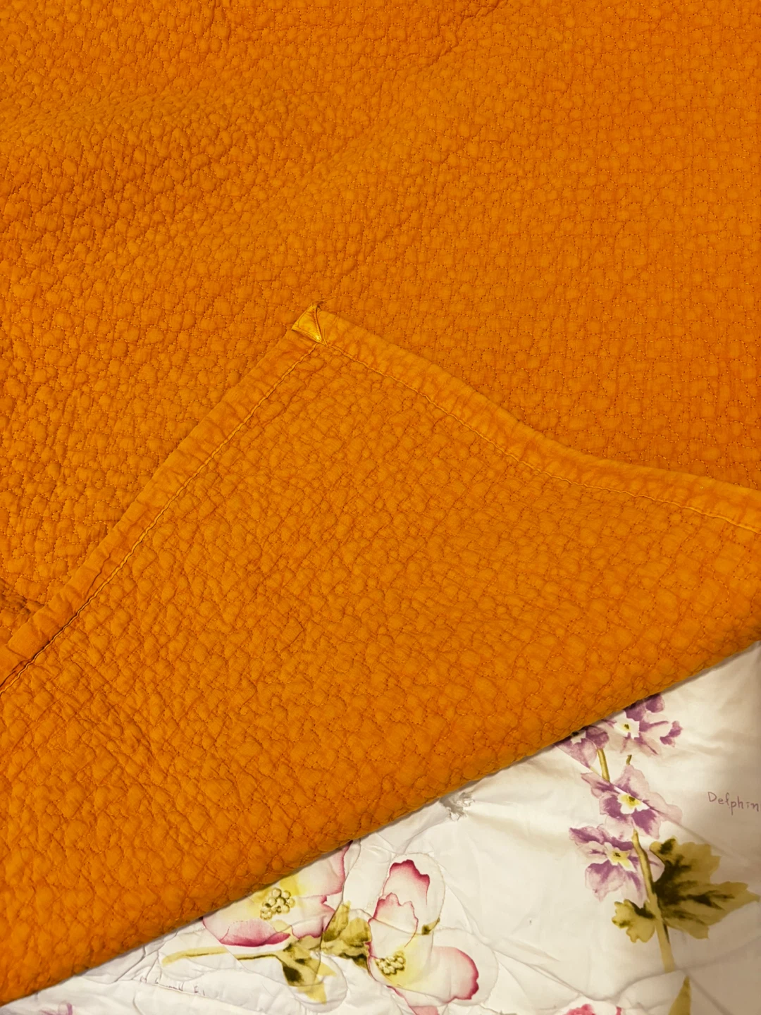Orange Quilted Bedspread - photo 4