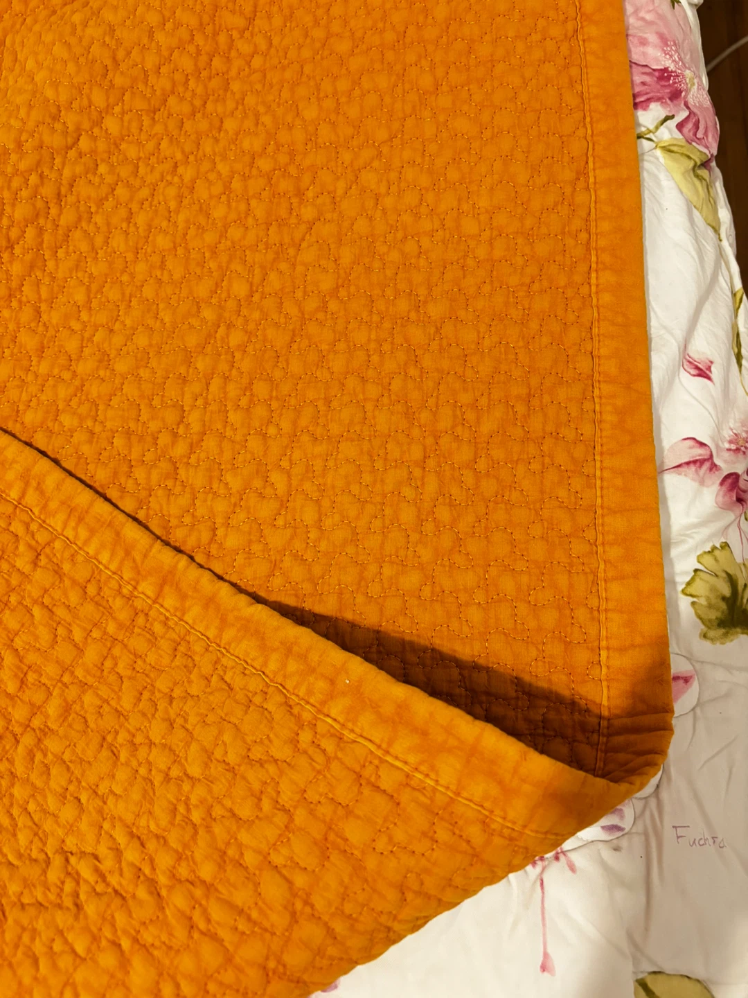 Orange Quilted Bedspread - photo 5
