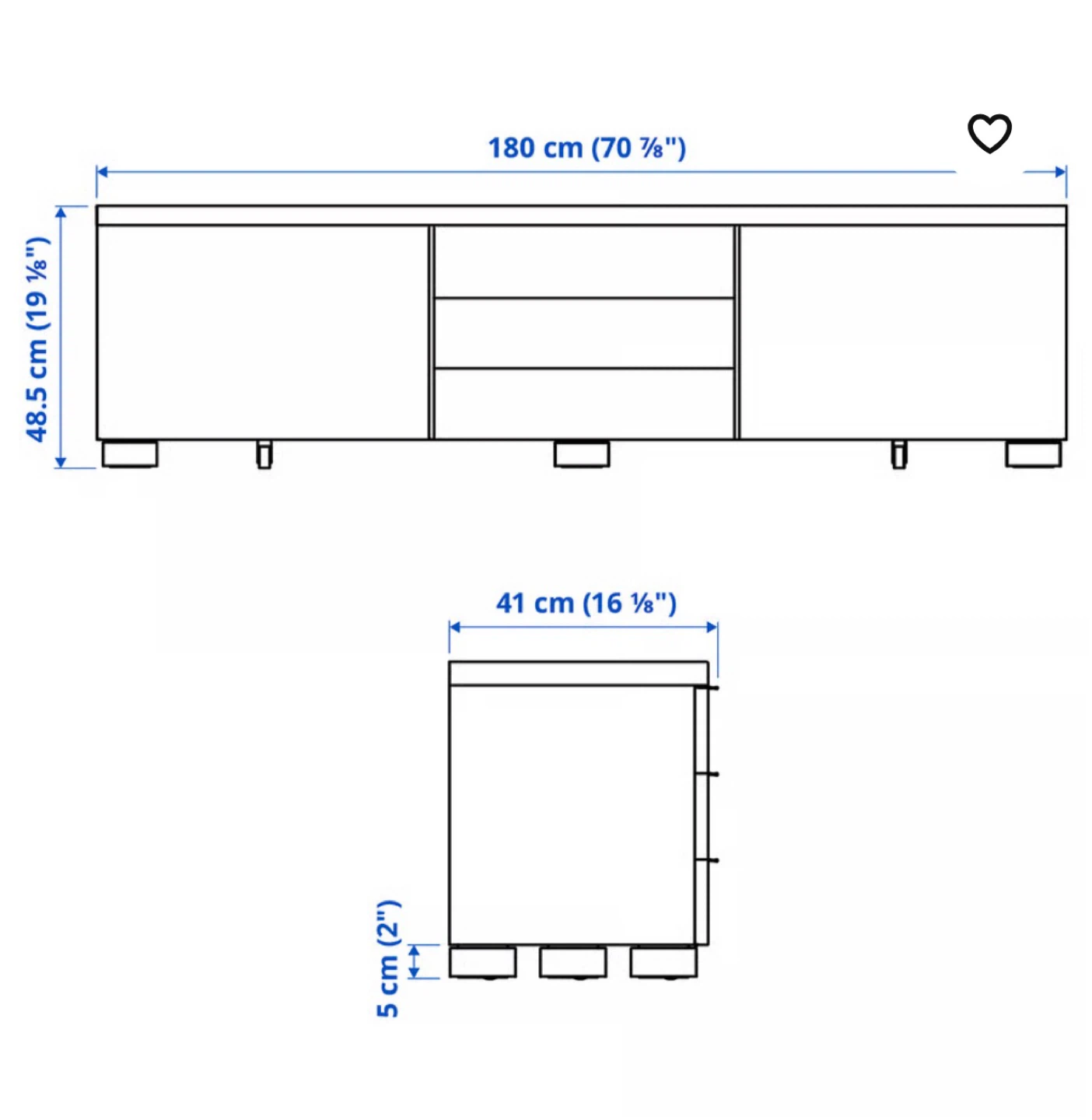 Delivery Available,IKEA Glossy Piano Finish TV Stand - photo 3