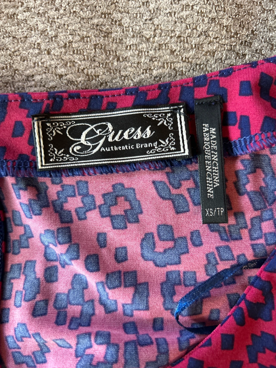 Guess Pink and Blue Patterned Dress - photo 2