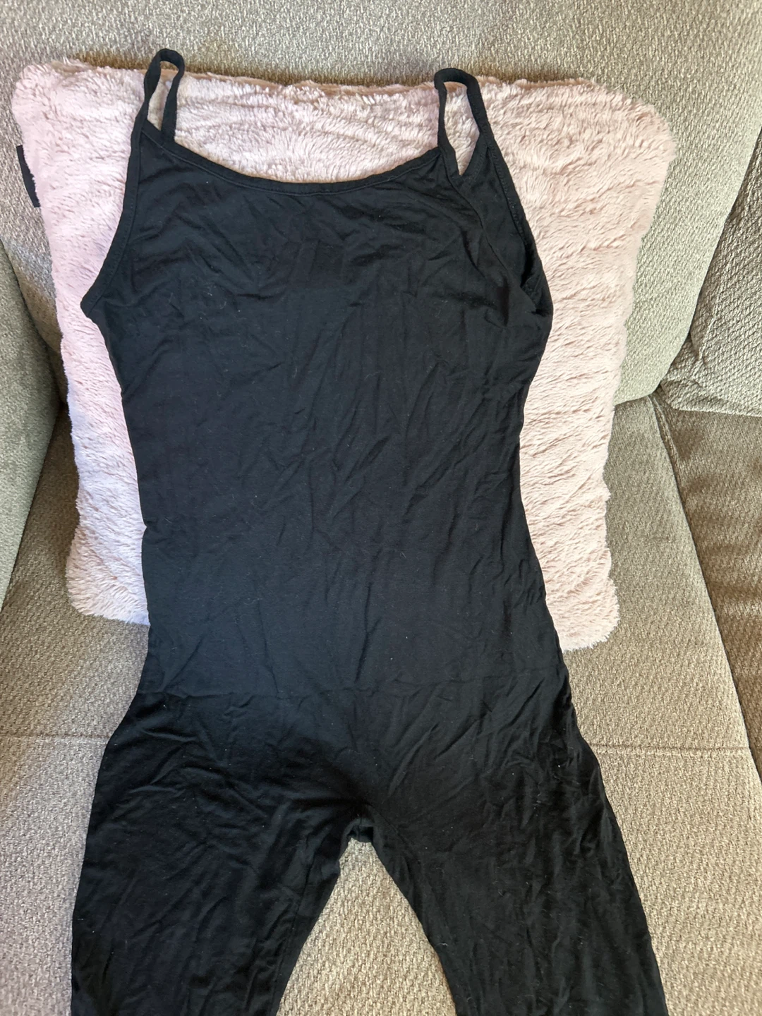 Fashion Nova Black Spaghetti Strap Bodysuit Romper