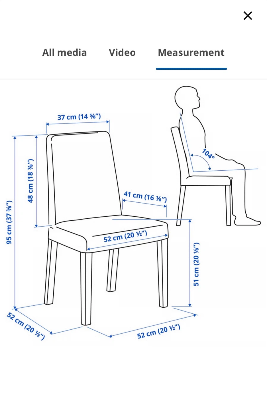 Set of 2 BERGMUND Ikea dining chairs - photo 2