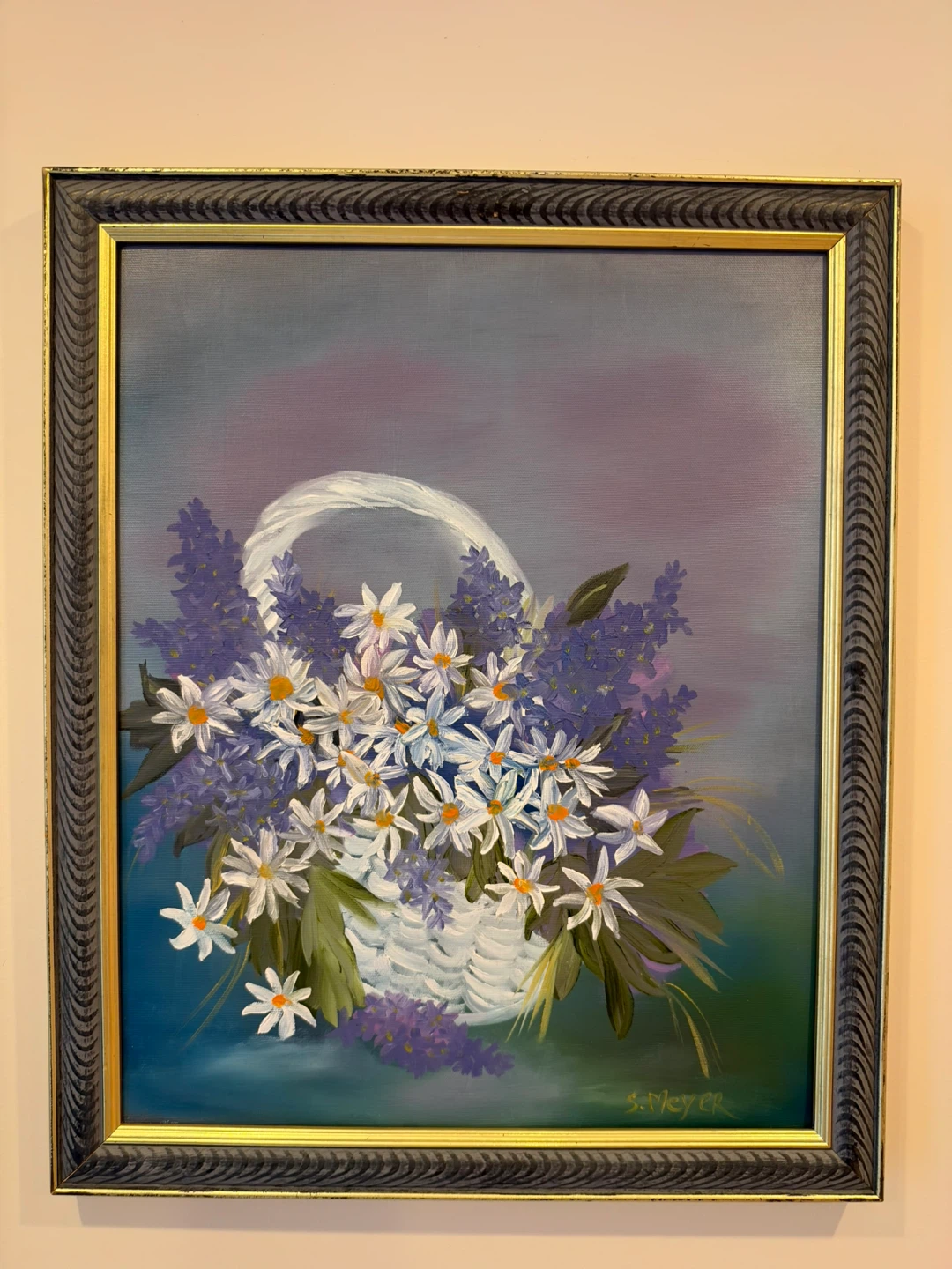 S. Meyer Original Floral Oil Painting