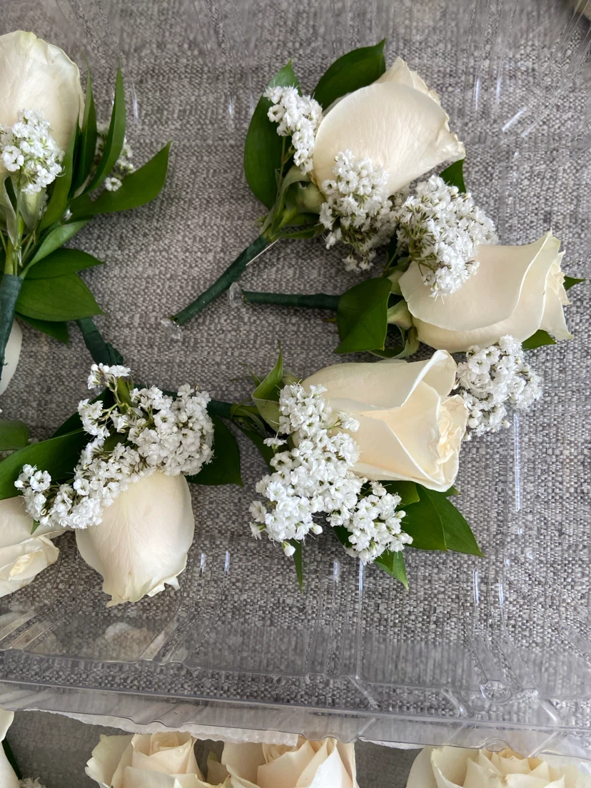 White Rose Boutonnieres