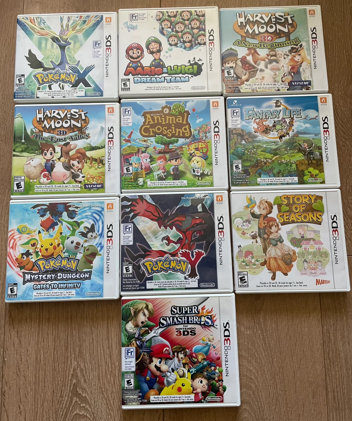 EMPTY BOXES Lot of 10 Nintendo 3DS Game Cases