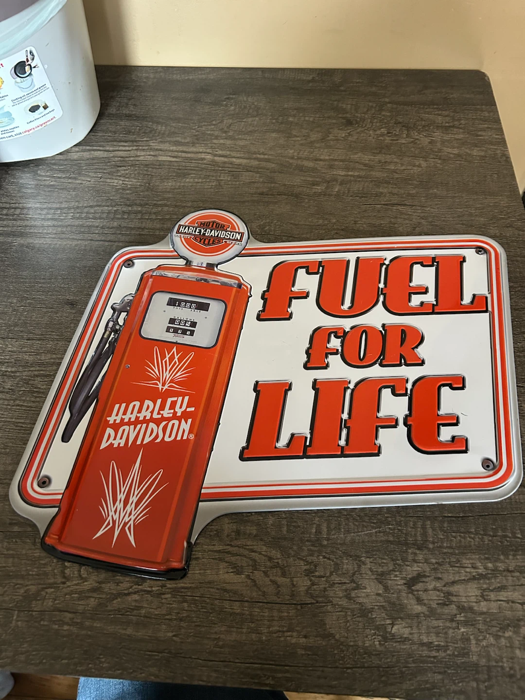 Harley-Davidson Fuel For Life Embossed Metal Sign