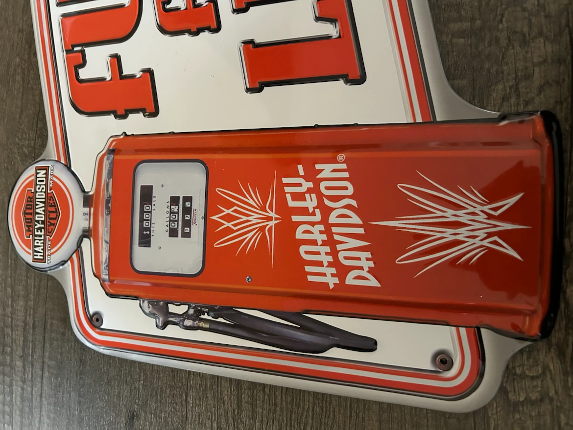 Harley-Davidson Fuel For Life Embossed Metal Sign - photo 3