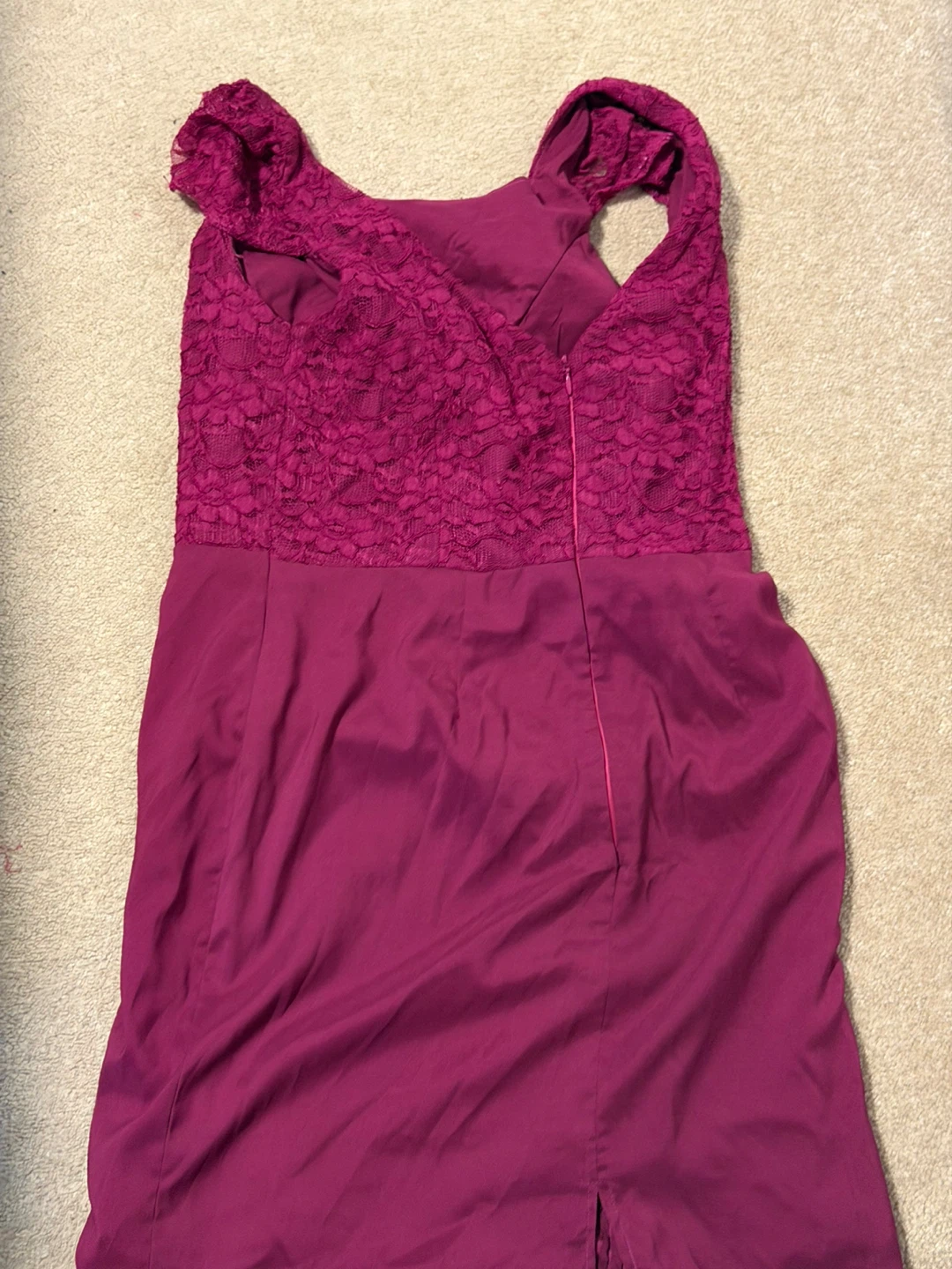 Magenta Lace Bodice Dress - photo 2