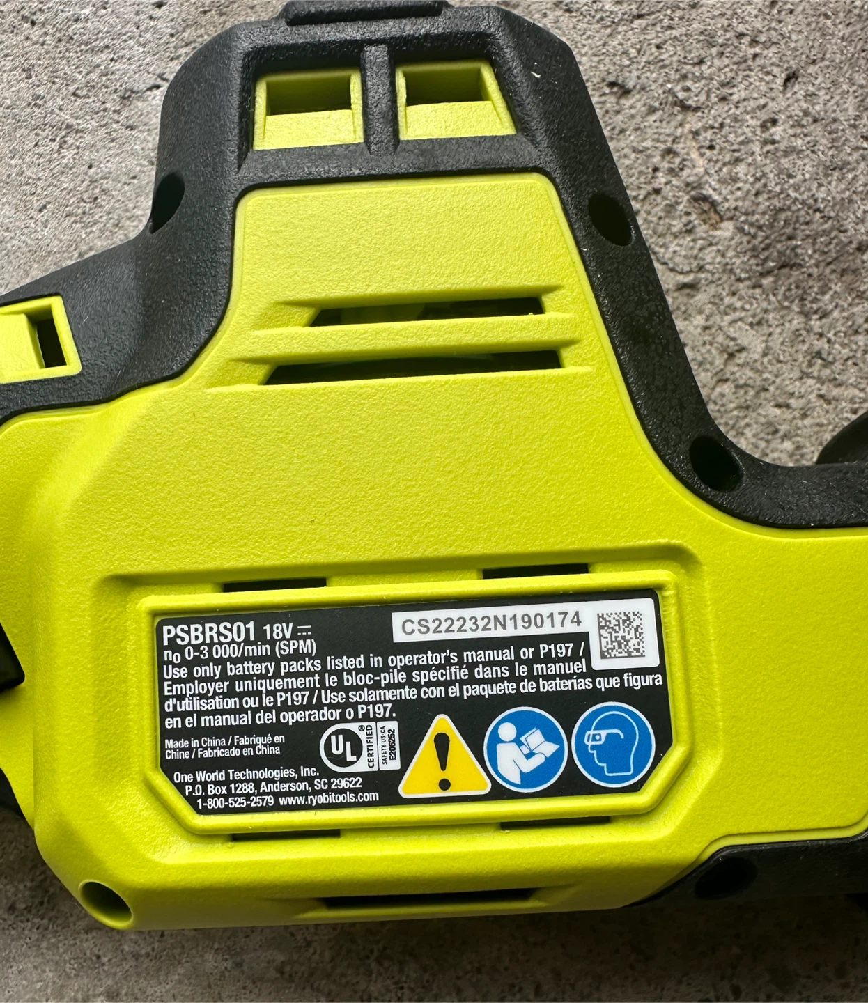 Ryobi ONE+ HP Cordless Reciprocating Saw PSBRS01 - photo 2