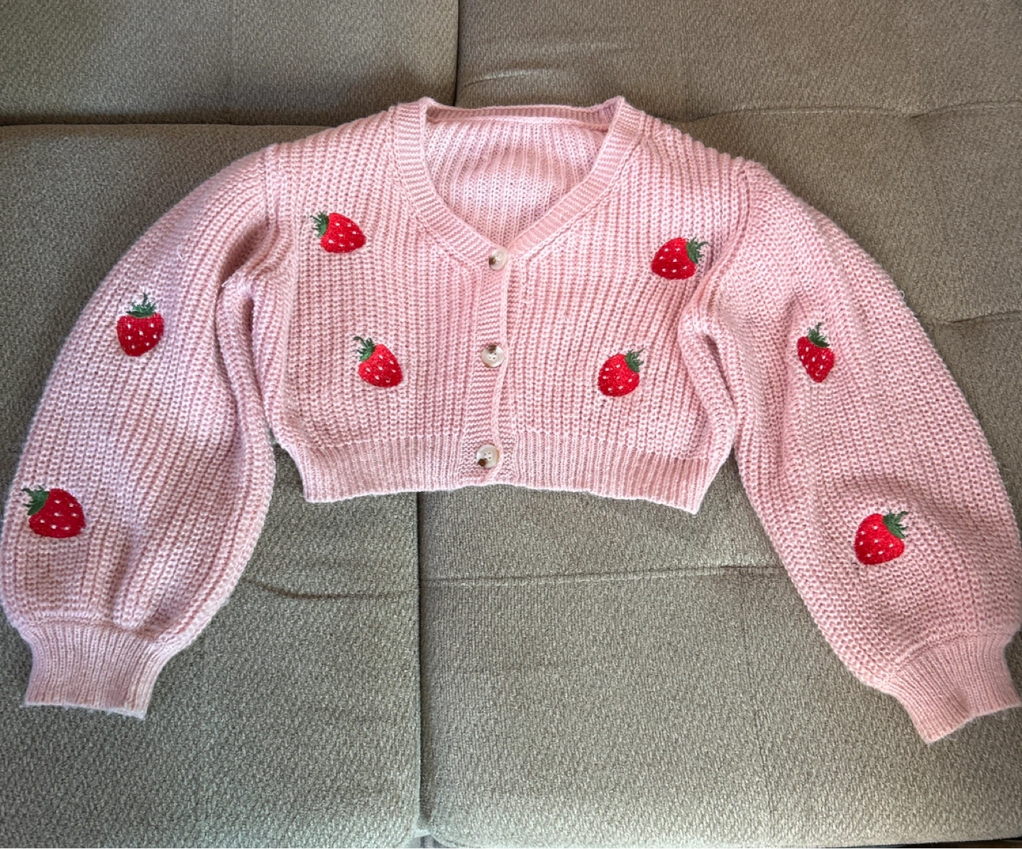 Pink strawberry cardigan