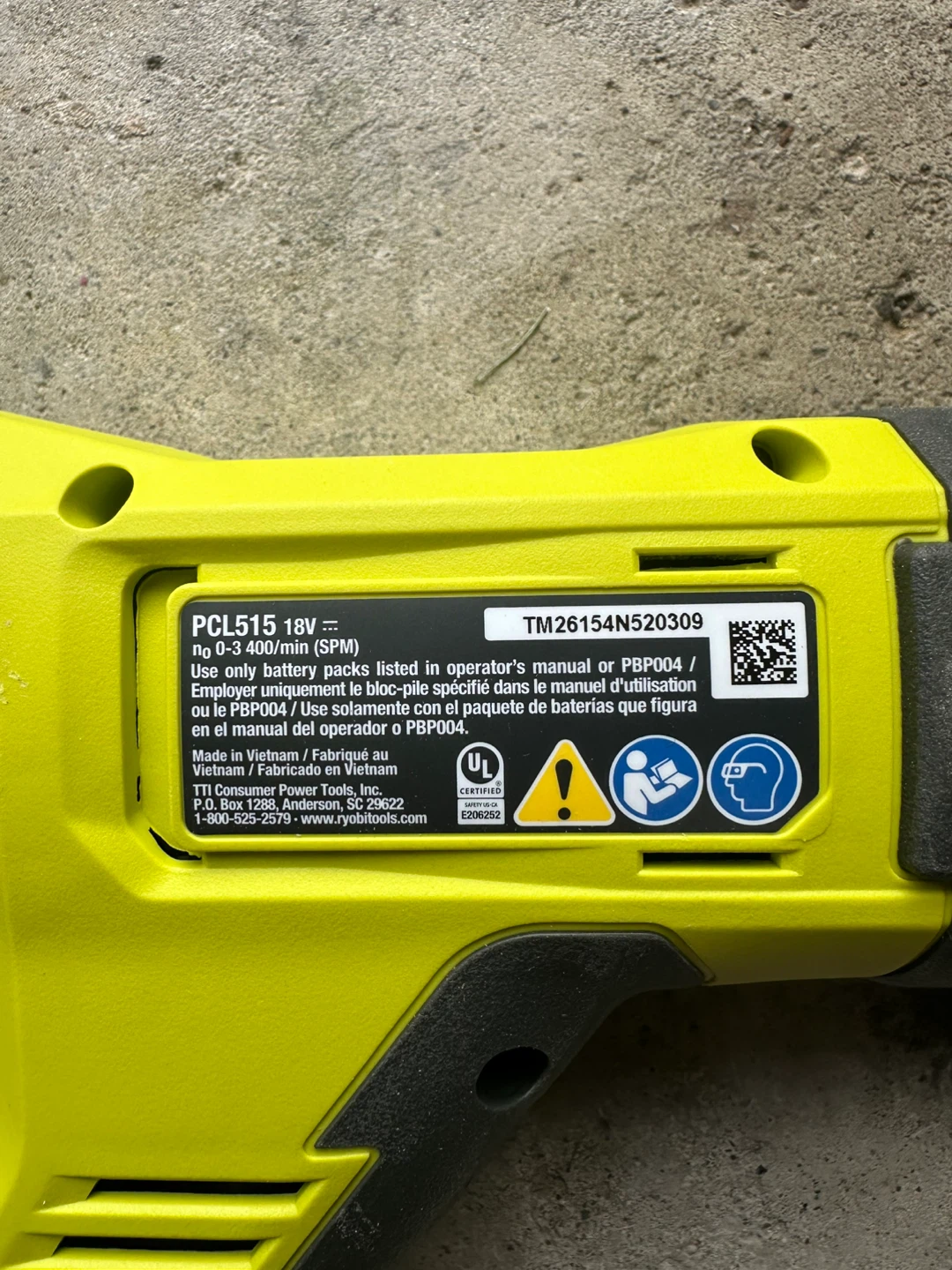 Ryobi 18V ONE+ Reciprocating Saw PCL515 - photo 2