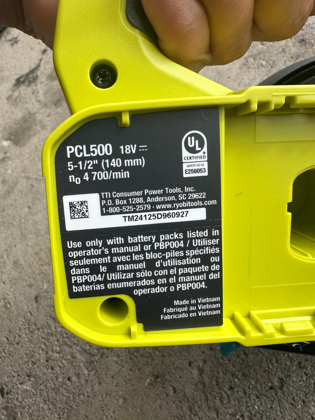 Ryobi 18V 5-1/2 inch Circular Saw PCL500 - photo 2