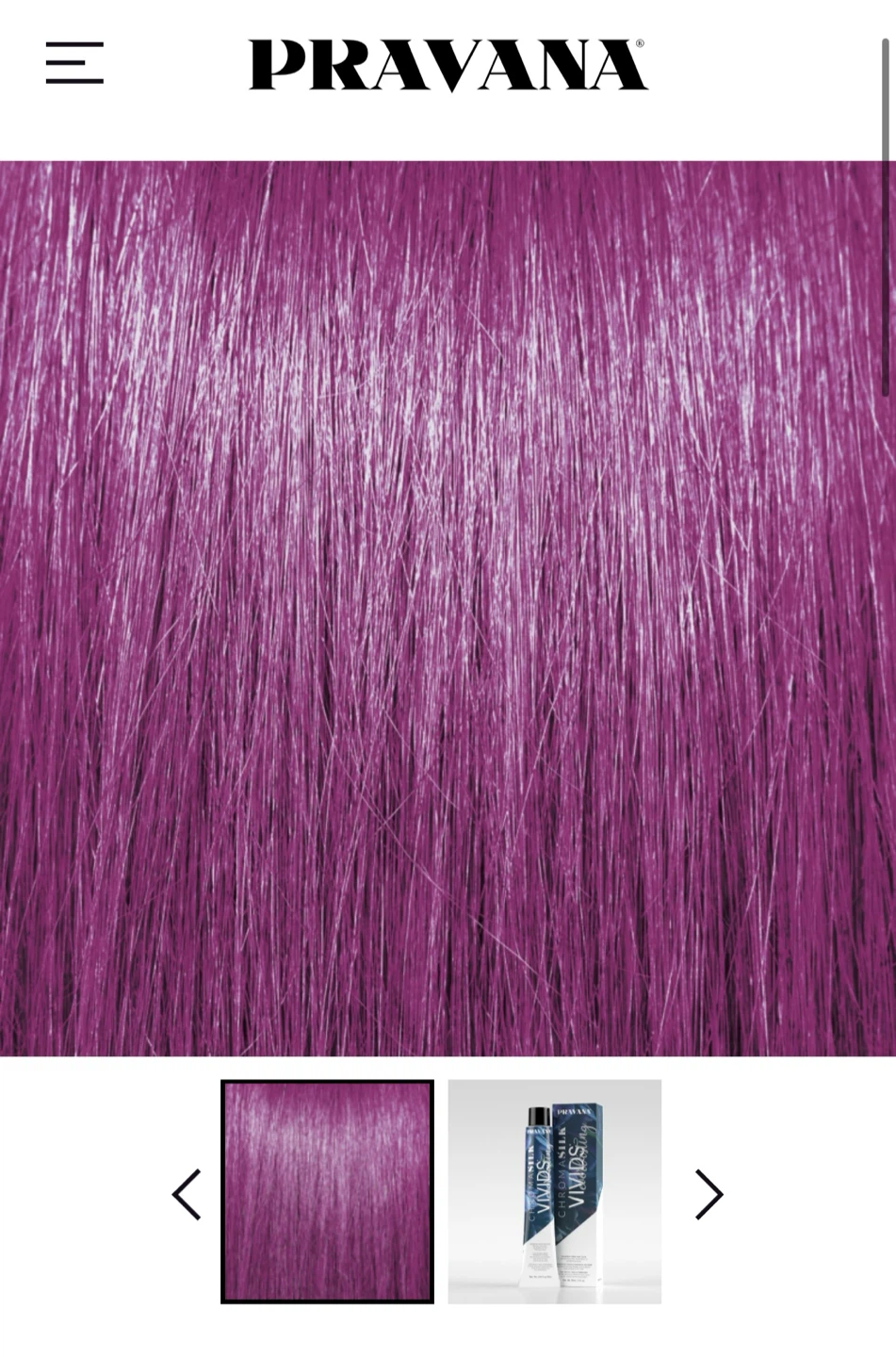 Hair colour, Pravana Chromasilk Vivids Poison Berry