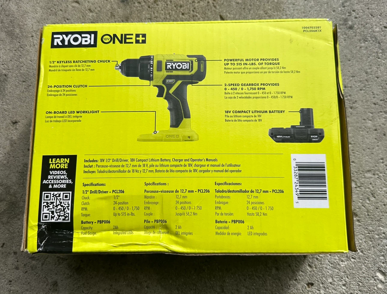 Firm price Ryobi ONE+ 18V 1/2-inch Drill/Driver Kit - photo 3