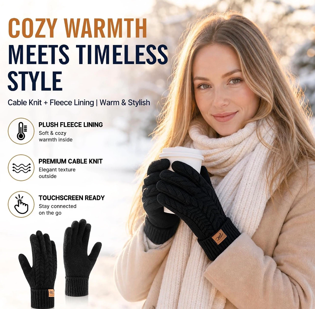 Knit Touchscreen Gloves - photo 2
