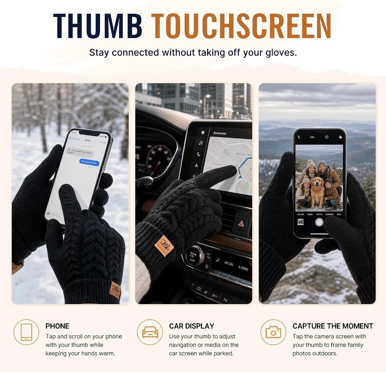 Knit Touchscreen Gloves - photo 4