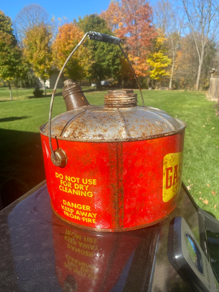 Vintage Metal Gasoline Can - photo 2